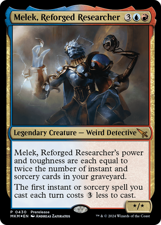 Melek, Reforged Researcher (PRE-430) [Murders at Karlov Manor] Foil MTG Single Wizards of the Coast