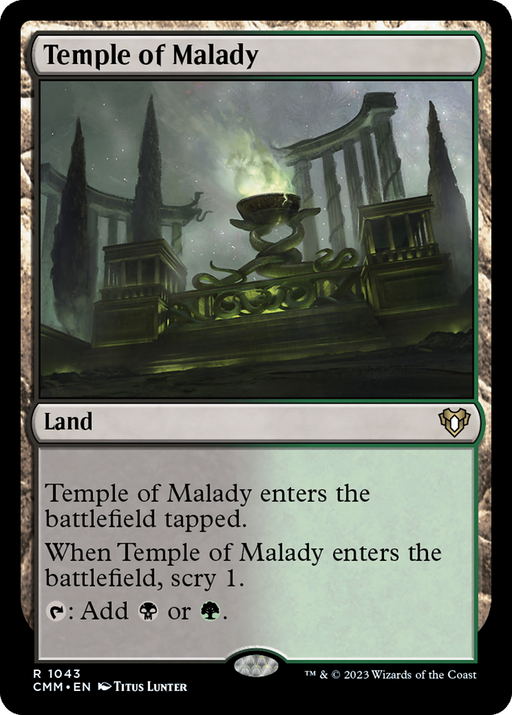 Temple of Malady (CMM-1043) [Commander Masters] MTG Single Wizards of the Coast