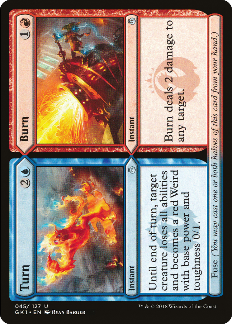 Turn // Burn (GR1-045) [Misc] GRN Guild Kit MTG Single Wizards of the Coast