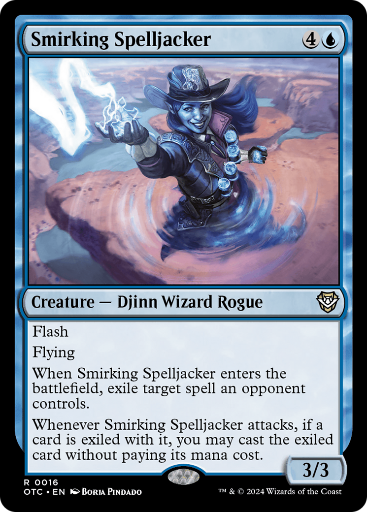 Smirking Spelljacker (OTC-016) [Outlaws of Thunder Junction Commander] MTG Single Wizards of the Coast