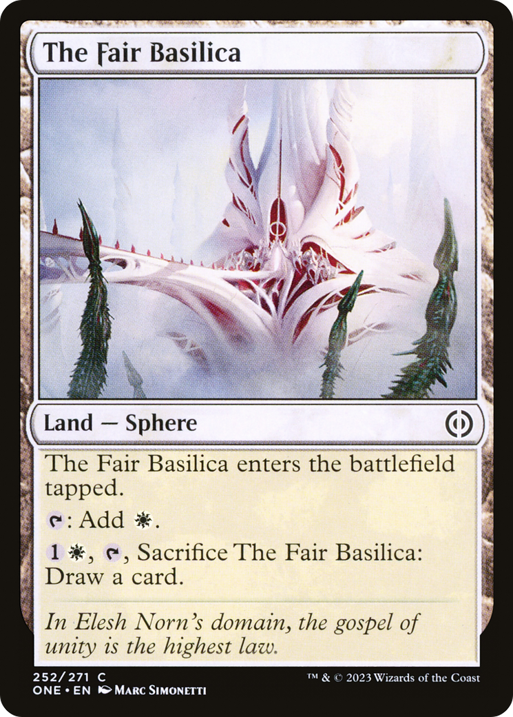 The Fair Basilica (ONE-252) [Phyrexia: All Will Be One] Foil MTG Single Wizards of the Coast