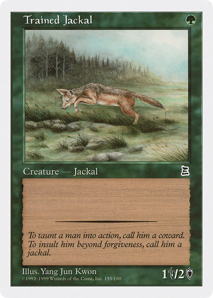 Trained Jackal (PTK-155) [Oldschool] Portal Three Kingdoms MTG Single Wizards of the Coast