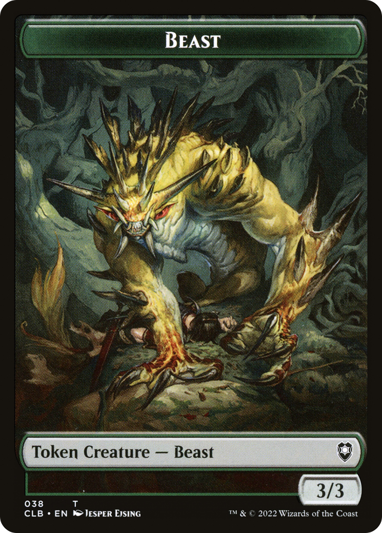 Beast (TCLB-038) [Tokens] Battle for Baldur's Gate Tokens MTG Single Wizards of the Coast