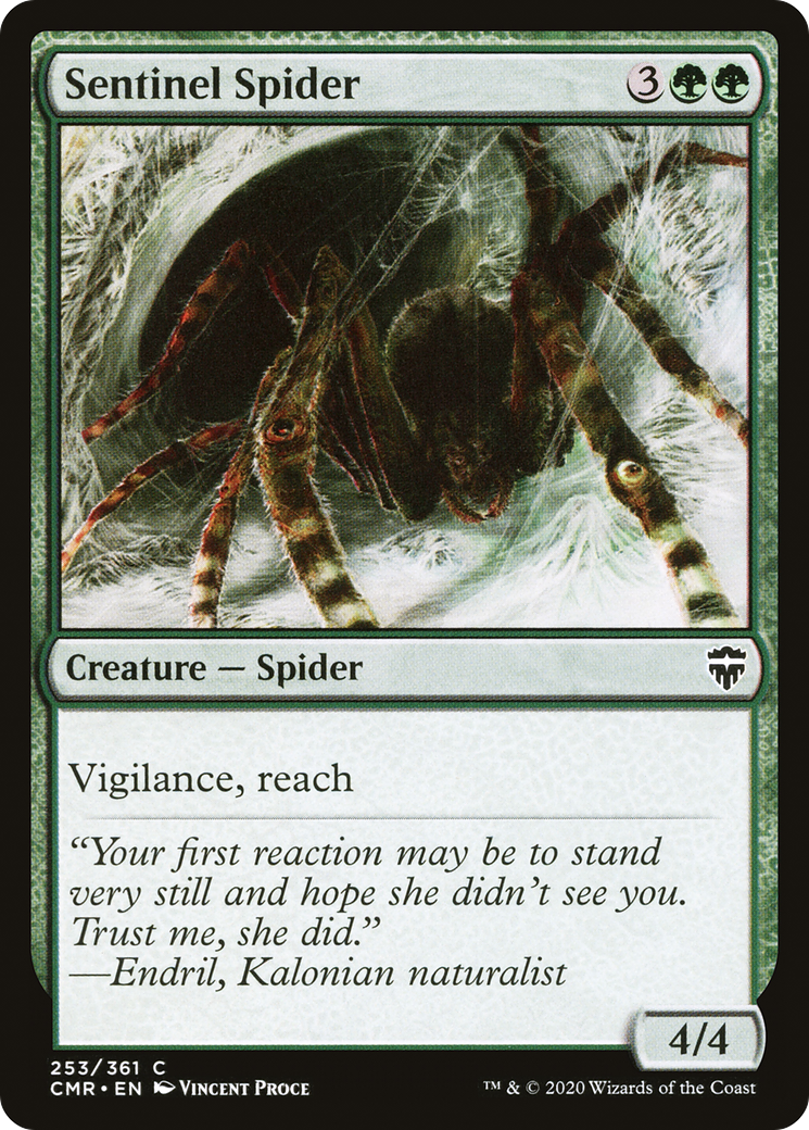 Sentinel Spider (CMR-253) [Commander Legends] MTG Single Wizards of the Coast