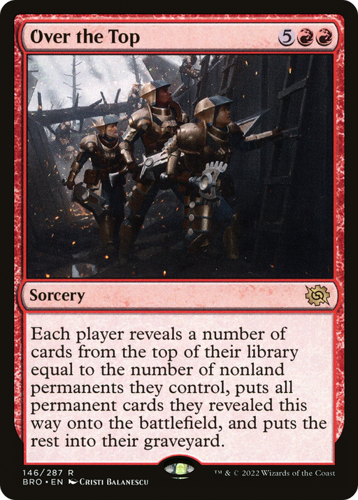 Over the Top (BRO-146) [The Brothers' War] Foil MTG Single Wizards of the Coast