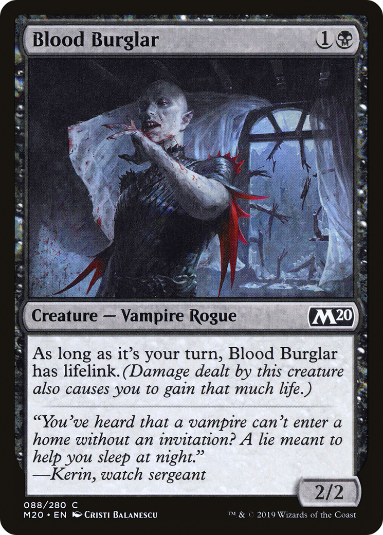 Blood Burglar (M20-088) [Core Set 2020] Foil MTG Single Wizards of the Coast