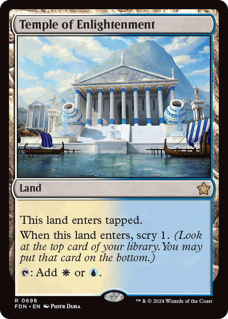 Temple of Enlightenment (FDN-698) [Foundations] MTG Single Wizards of the Coast