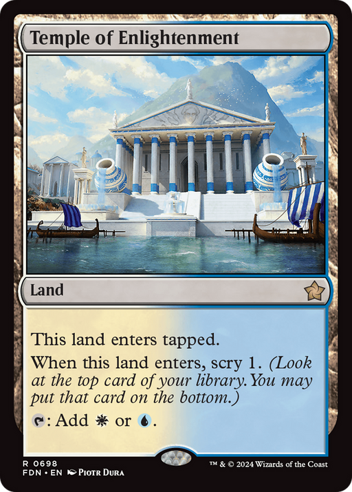 Temple of Enlightenment (FDN-698) [Foundations] MTG Single Wizards of the Coast
