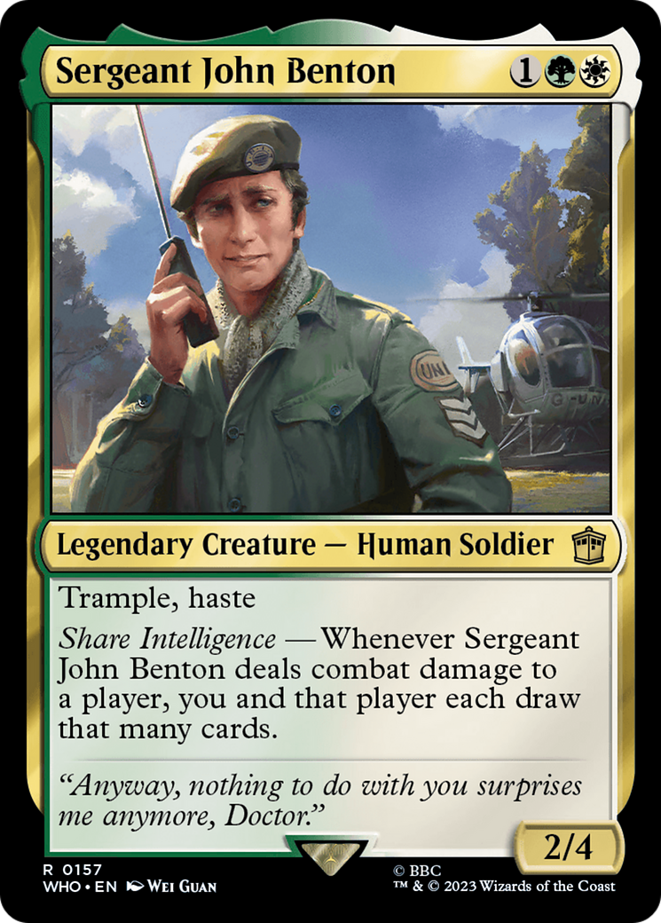 Sergeant John Benton (WHO-157) [Doctor Who] Foil MTG Single Wizards of the Coast