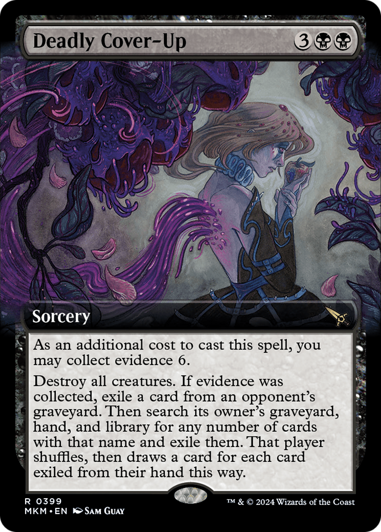 Deadly Cover-Up (Extended Art) [Murders at Karlov Manor] MTG Single Magic: The Gathering