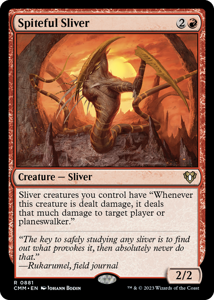 Spiteful Sliver (CMM-881) [Commander Masters] MTG Single Wizards of the Coast