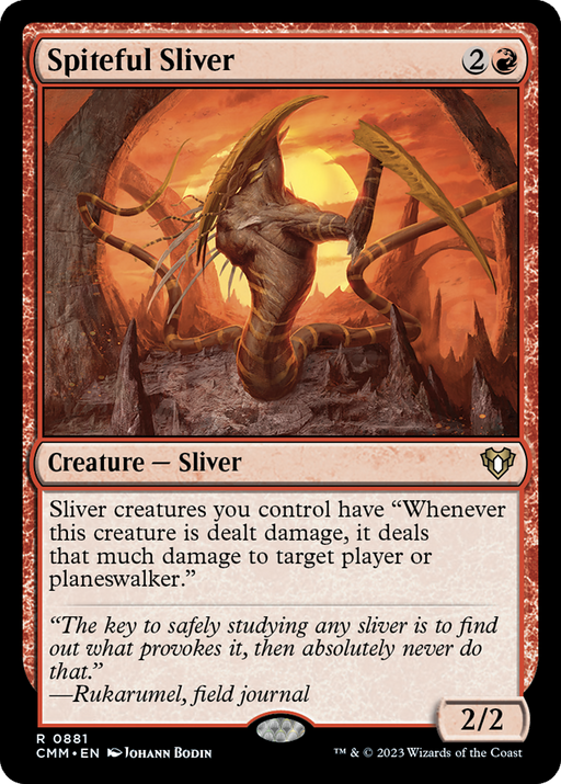 Spiteful Sliver (CMM-881) [Commander Masters] MTG Single Wizards of the Coast