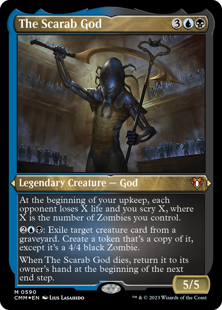 The Scarab God (CMM-590) [Commander Masters] Etched Foil MTG Single Wizards of the Coast