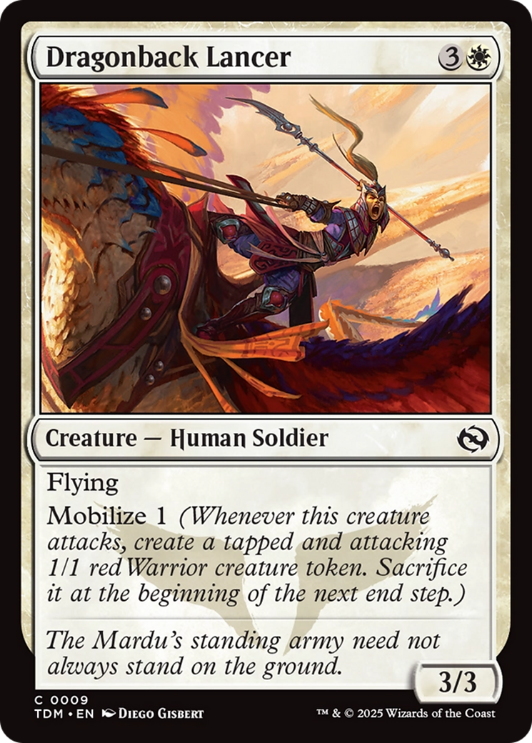 Dragonback Lancer (TDM-009) [Tarkir: Dragonstorm] Foil MTG Single Wizards of the Coast