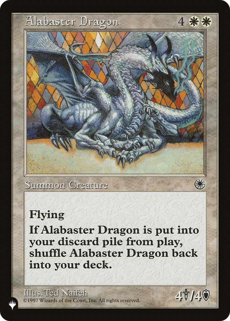 Alabaster Dragon (LIST-POR-1) [Mystery Booster] The List MTG Single Wizards of the Coast