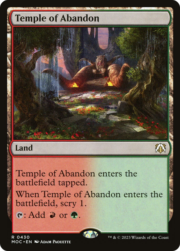 Temple of Abandon (MOC-430) [March of the Machine Commander] MTG Single Wizards of the Coast