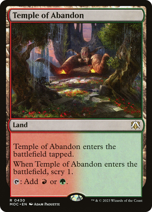 Temple of Abandon (MOC-430) [March of the Machine Commander] MTG Single Wizards of the Coast