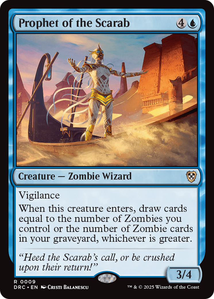 Prophet of the Scarab (DRC-009) [Commander: Aetherdrift] MTG Single Wizards of the Coast