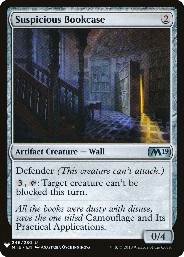 Suspicious Bookcase (LIST-M19-246) [Mystery Booster] The List MTG Single Wizards of the Coast