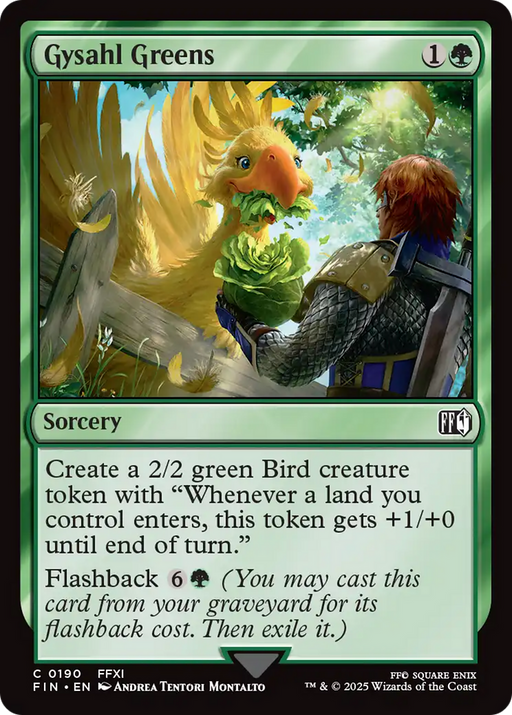Gysahl Greens (FIN-190) [FINAL FANTASY] Foil MTG Single Wizards of the Coast