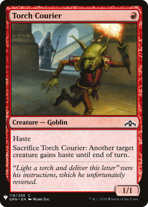 Torch Courier (LIST-GRN-119) [Mystery Booster] The List MTG Single Wizards of the Coast