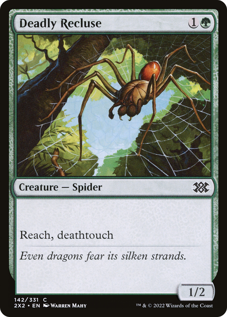 Deadly Recluse (2X2-142) [Double Masters 2022] Foil MTG Single Wizards of the Coast