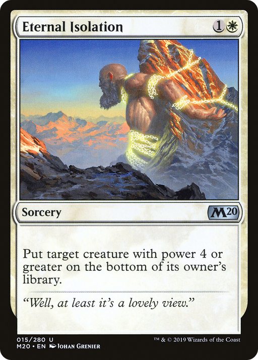 Eternal Isolation (M20-015) [Core Set 2020] MTG Single Wizards of the Coast