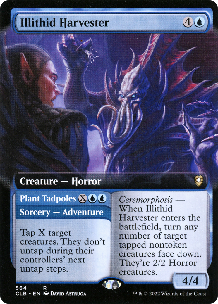 Illithid Harvester // Plant Tadpoles (CLB-564) [Commander Legends: Battle for Baldur's Gate] (Extended Art) MTG Single Wizards of the Coast