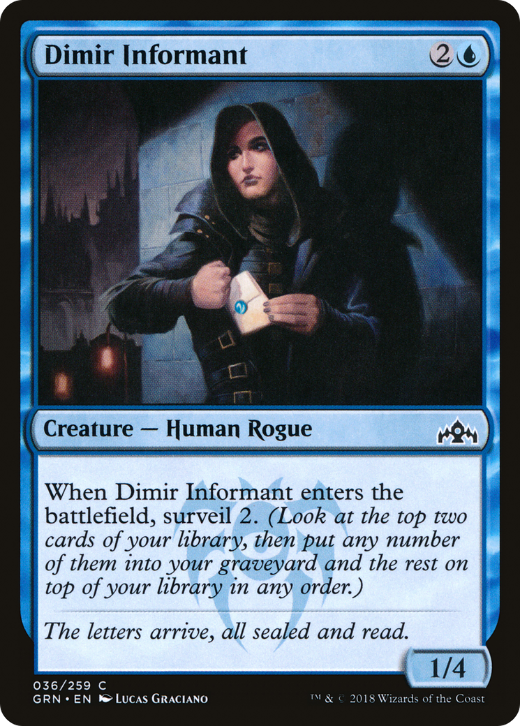 Dimir Informant (GRN-036) [Guilds of Ravnica] Foil MTG Single Wizards of the Coast
