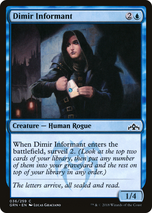 Dimir Informant (GRN-036) [Guilds of Ravnica] Foil MTG Single Wizards of the Coast