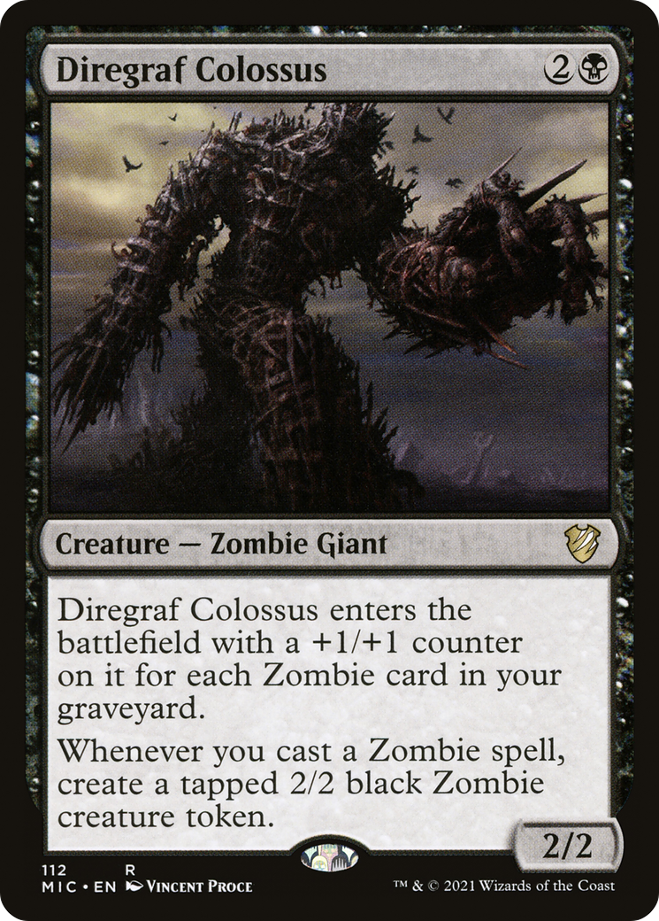 Diregraf Colossus (MIC-112) [Midnight Hunt Commander] MTG Single Wizards of the Coast