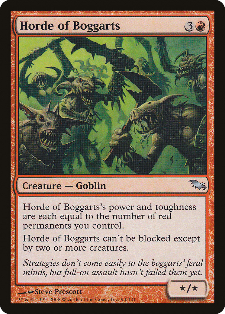 Horde of Boggarts (SHM-094) [Shadowmoor] Foil MTG Single Wizards of the Coast