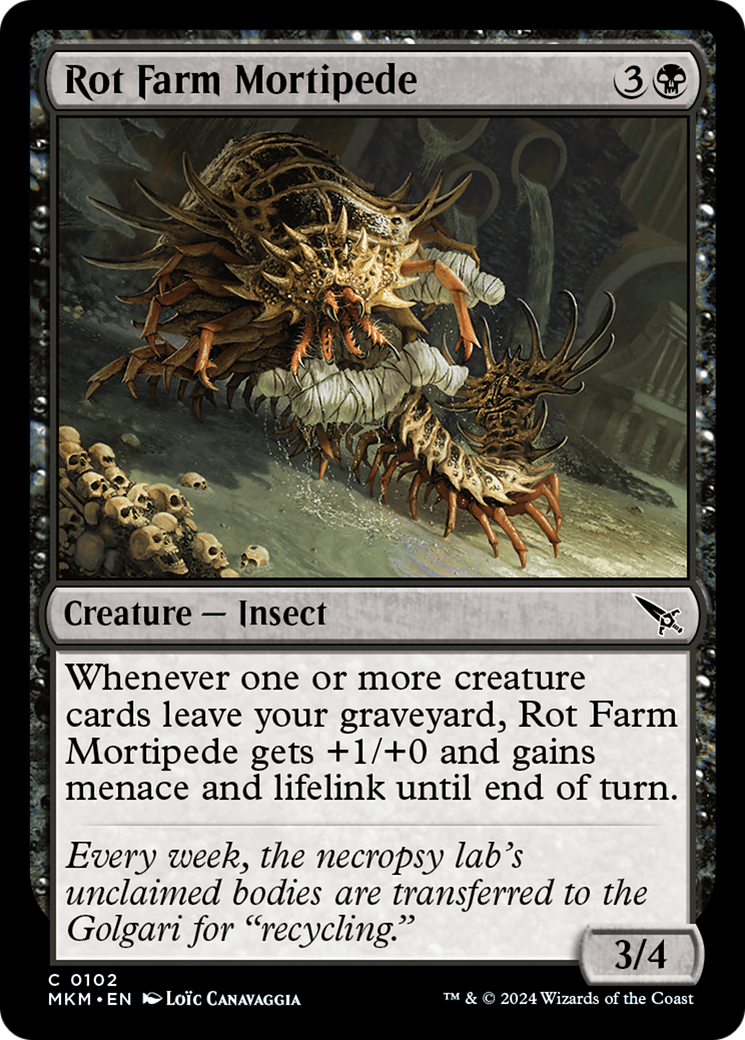 Rot Farm Mortipede (MKM-102) [Murders at Karlov Manor] MTG Single Murders at Karlov Manor