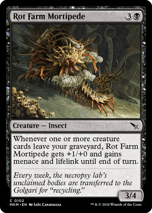 Rot Farm Mortipede (MKM-102) [Murders at Karlov Manor] MTG Single Murders at Karlov Manor