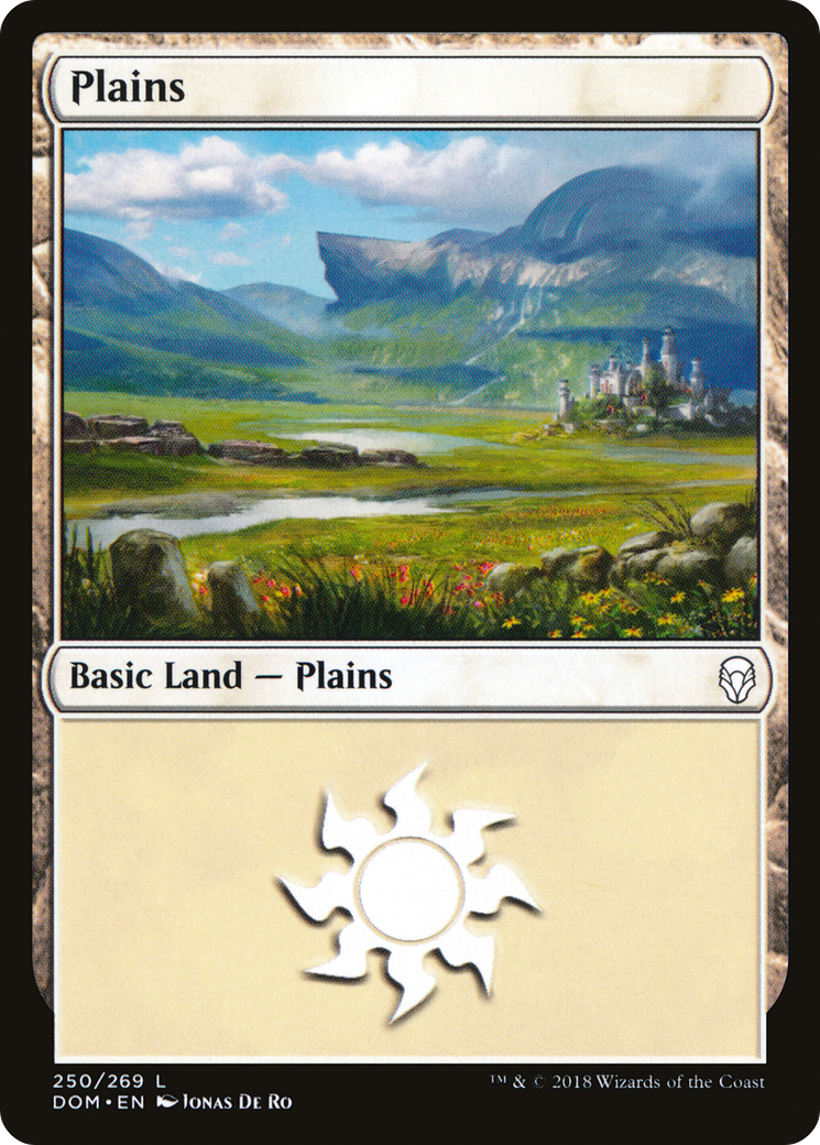 Plains (DOM-250) [Dominaria] Foil MTG Single Wizards of the Coast