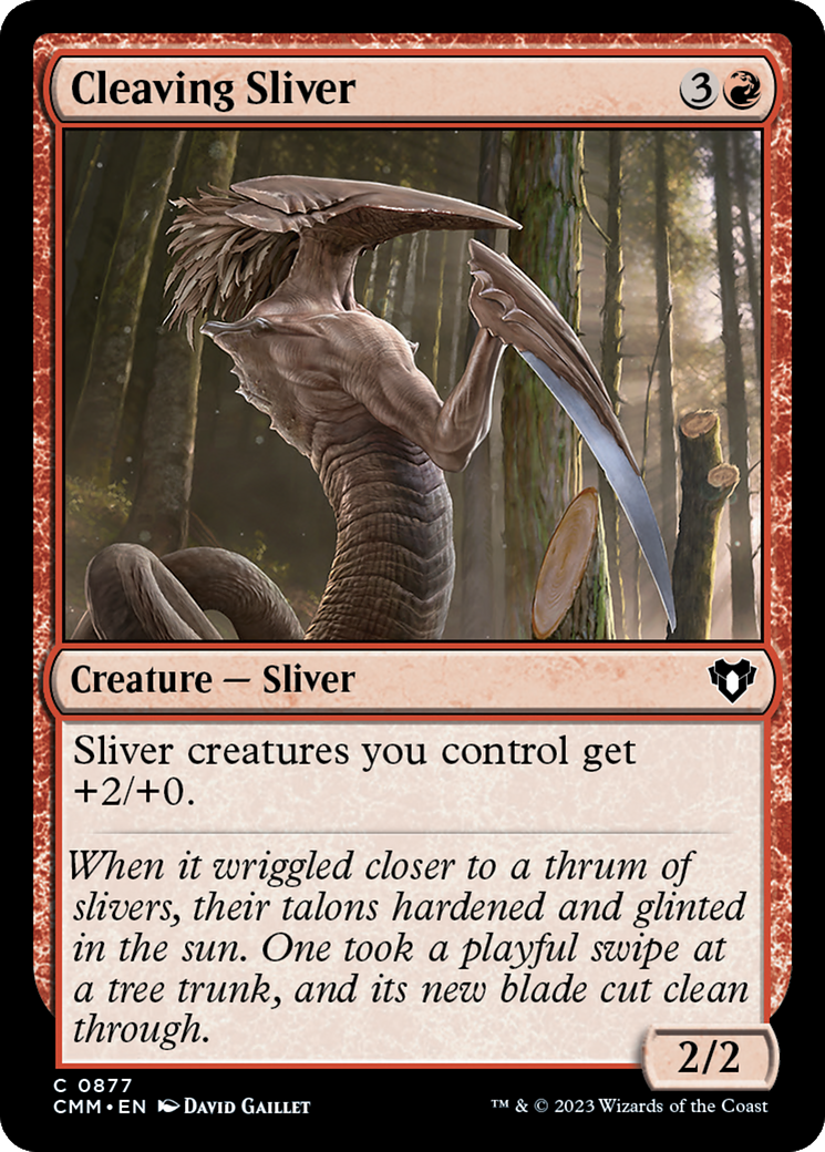 Cleaving Sliver (CMM-877) [Commander Masters] MTG Single Wizards of the Coast