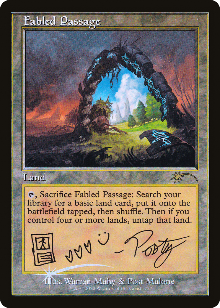Fabled Passage (Post Malone) (SLD-727) [Secret Lair] Drop Foil MTG Single Wizards of the Coast