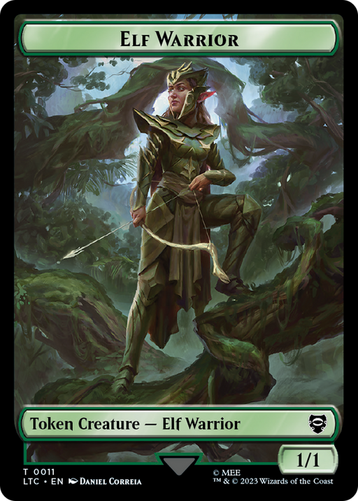 Elf Warrior (TLTC-011) [Tokens] Tales of Middle-earth Commander Tokens MTG Single Wizards of the Coast