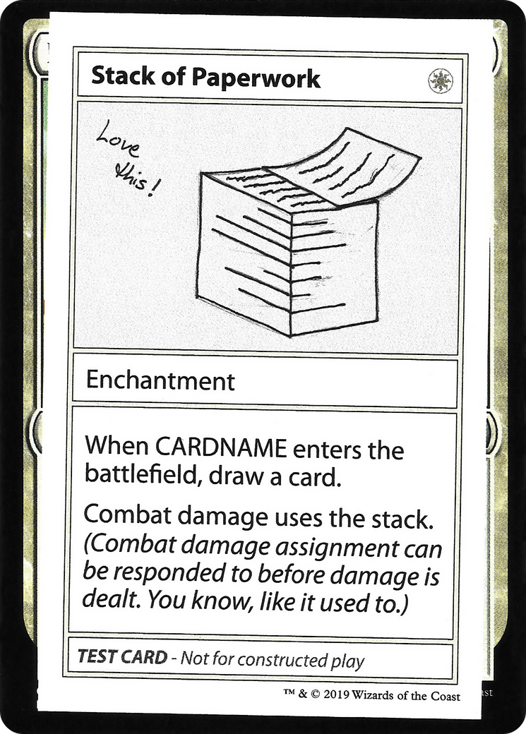 Stack of Paperwork (CMB1-013) [Mystery Booster] Playtest Cards 2021 MTG Single Wizards of the Coast