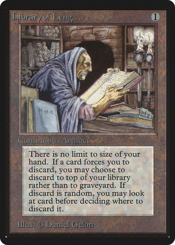 Library of Leng (LEB-258) [Oldschool] Limited Edition Beta MTG Single Wizards of the Coast