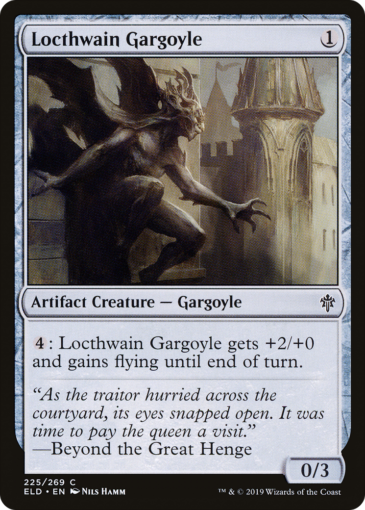 Locthwain Gargoyle (ELD-225) [Throne of Eldraine] MTG Single Wizards of the Coast