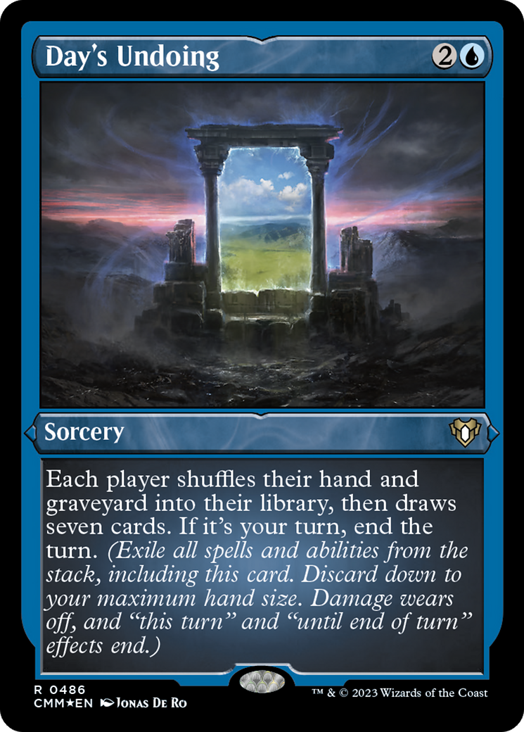 Day's Undoing (CMM-486) [Commander Masters] Etched Foil MTG Single Wizards of the Coast