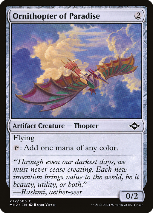 Ornithopter of Paradise (MH2-232) [Modern Horizons 2] Foil MTG Single Modern Horizons 2