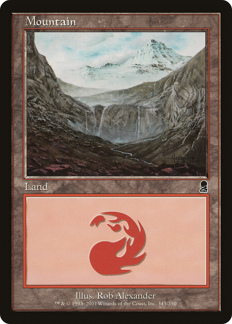 Mountain (345) [Odyssey] MTG Single Magic: The Gathering