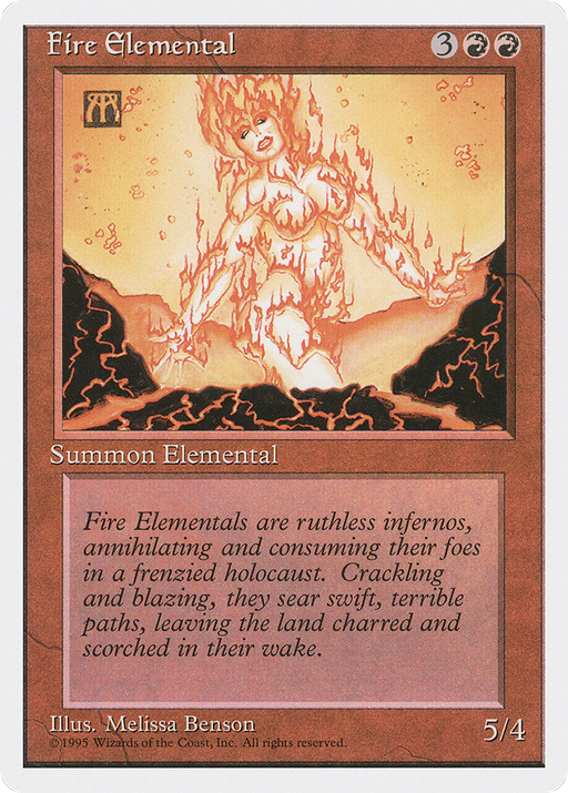 Fire Elemental (4ED-191) [Fourth Edition] MTG Single Wizards of the Coast