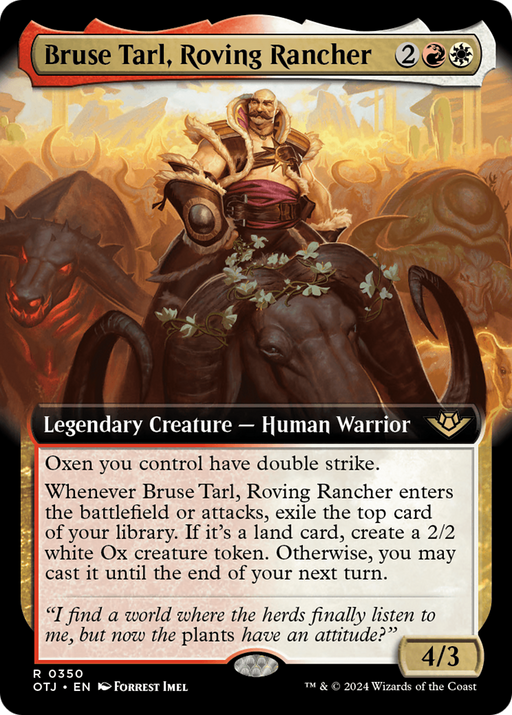Bruse Tarl, Roving Rancher (OTJ-350) [Outlaws of Thunder Junction] (Extended Art) MTG Single Wizards of the Coast