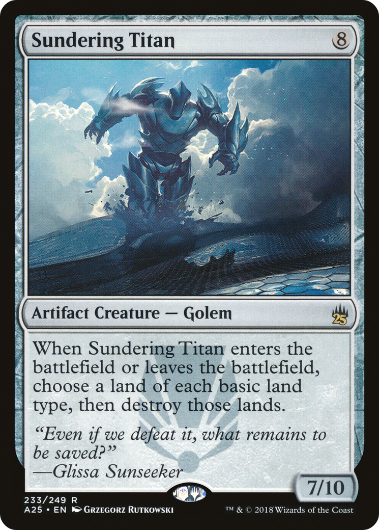 Sundering Titan (A25-233) [Masters 25] Foil MTG Single Wizards of the Coast