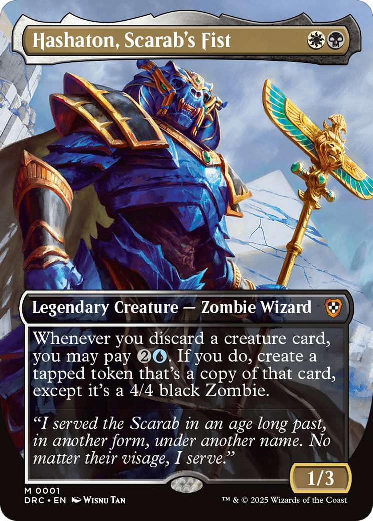 Hashaton, Scarab's Fist (DRC-001) [Aetherdrift Commander] Foil MTG Single Wizards of the Coast