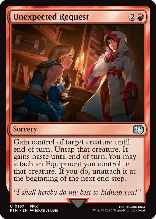 Unexpected Request (FIN-167) [FINAL FANTASY] Foil MTG Single Wizards of the Coast