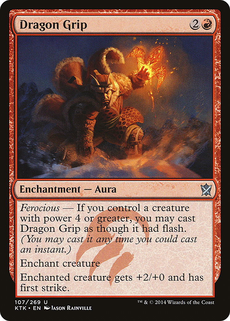 Dragon Grip (KTK-107) [Khans of Tarkir] MTG Single Wizards of the Coast